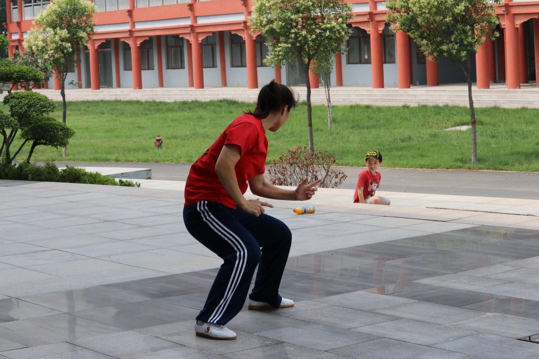 Master Chen Huixian demonstrating Laojia movement in Chenjiagou